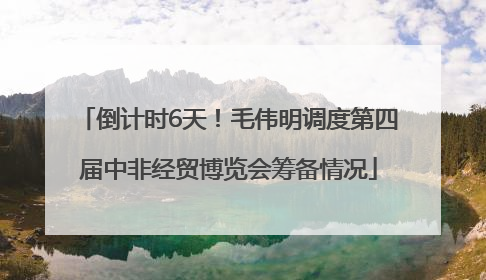 倒计时6天！毛伟明调度第四届中非经贸博览会筹备情况
