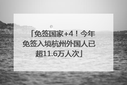免签国家+4！今年免签入境杭州外国人已超11.6万人次