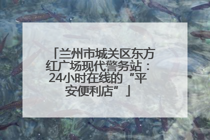 兰州市城关区东方红广场现代警务站：24小时在线的“平安便利店”