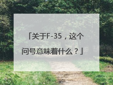 关于F-35，这个问号意味着什么？
