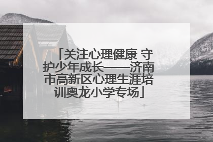 关注心理健康 守护少年成长——济南市高新区心理生涯培训奥龙小学专场