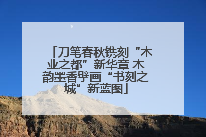 刀笔春秋镌刻“木业之都”新华章 木韵墨香擘画“书刻之城”新蓝图