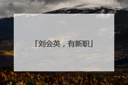刘会英，有新职