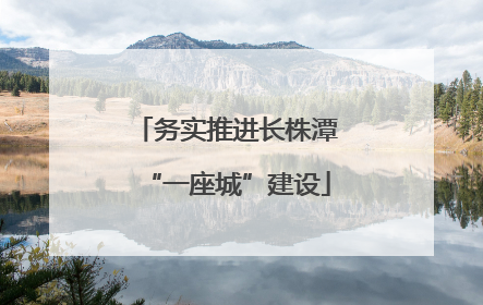 务实推进长株潭“一座城”建设