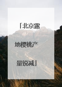 北京露地樱桃产量锐减