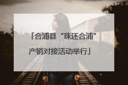 合浦县“珠还合浦”产销对接活动举行