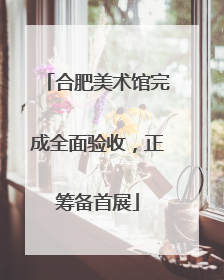 合肥美术馆完成全面验收，正筹备首展