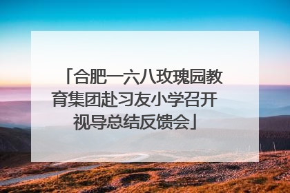 合肥一六八玫瑰园教育集团赴习友小学召开视导总结反馈会