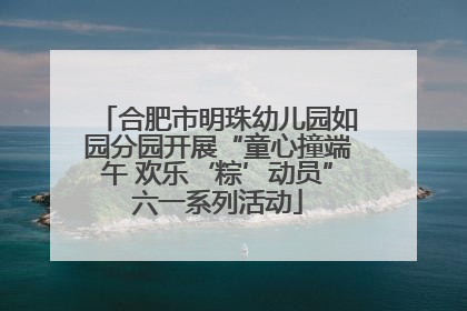 合肥市明珠幼儿园如园分园开展“童心撞端午 欢乐‘粽’动员”六一系列活动