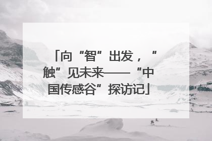向“智”出发，“触”见未来——“中国传感谷”探访记