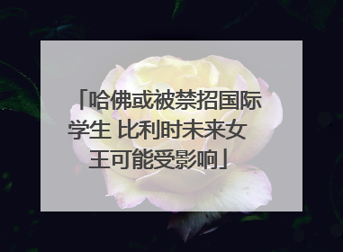 哈佛或被禁招国际学生 比利时未来女王可能受影响
