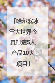 哈尔滨冰雪大世界今夏打造5大产品10大项目