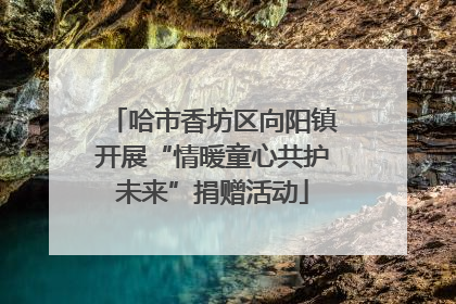 哈市香坊区向阳镇开展“情暖童心共护未来”捐赠活动