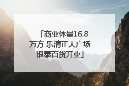 商业体量16.8万方 乐清正大广场银泰百货开业