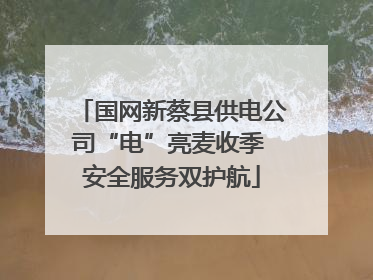 国网新蔡县供电公司“电”亮麦收季 安全服务双护航