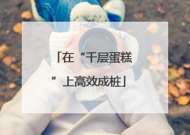 在“千层蛋糕”上高效成桩
