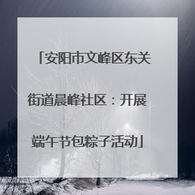 安阳市文峰区东关街道晨峰社区：开展端午节包粽子活动