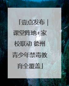壹点发布｜课堂阵地+家校联动 德州青少年禁毒教育全覆盖