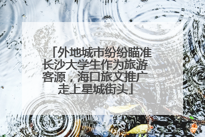 外地城市纷纷瞄准长沙大学生作为旅游客源，海口旅文推广走上星城街头