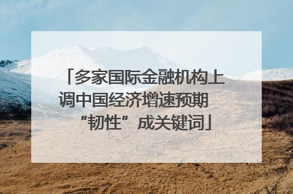多家国际金融机构上调中国经济增速预期 “韧性”成关键词