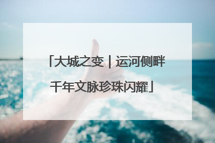 大城之变｜运河侧畔 千年文脉珍珠闪耀