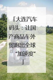 大连汽车码头：让国产商品车外贸跑出全球“加速度”