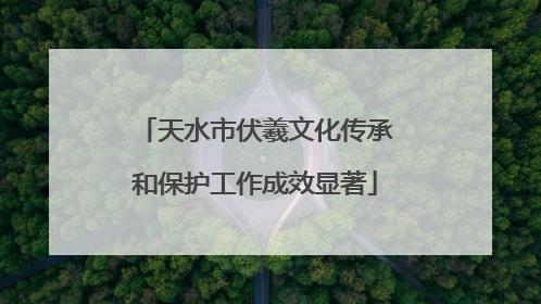 天水市伏羲文化传承和保护工作成效显著
