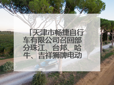 天津市畅捷自行车有限公司召回部分珠江、台邦、哈牛、吉祥狮牌电动自行车