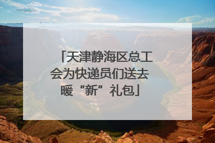 天津静海区总工会为快递员们送去暖“新”礼包