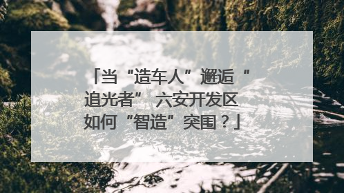 当“造车人”邂逅“追光者” 六安开发区如何“智造”突围？