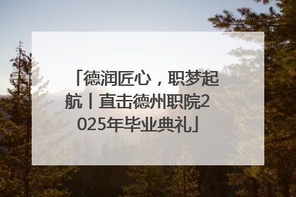 德润匠心，职梦起航丨直击德州职院2025年毕业典礼