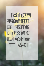 微山县西平镇组织开展“我在新时代文明实践中心过端午”活动