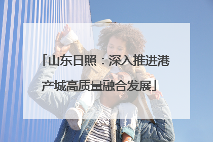 山东日照：深入推进港产城高质量融合发展
