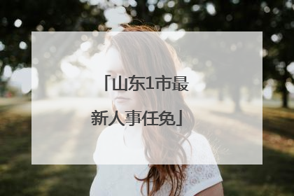 山东1市最新人事任免