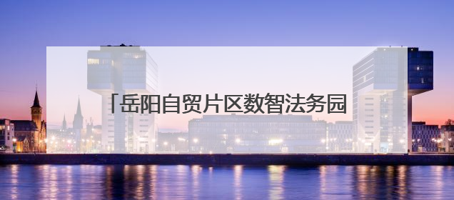 岳阳自贸片区数智法务园：以AI赋能司法，打造新时代法律服务新标杆