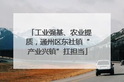 工业强基、农业提质，通州区东社镇“产业兴镇”扛担当
