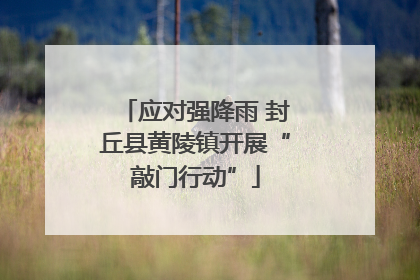 应对强降雨 封丘县黄陵镇开展“敲门行动”