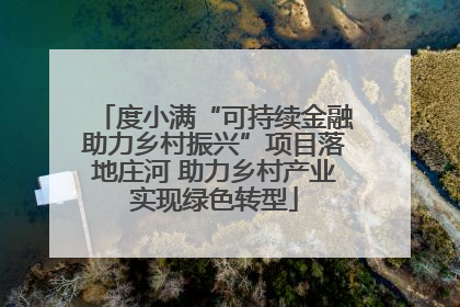 度小满“可持续金融助力乡村振兴”项目落地庄河 助力乡村产业实现绿色转型