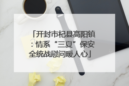 开封市杞县高阳镇：情系“三夏”保安全统战慰问暖人心