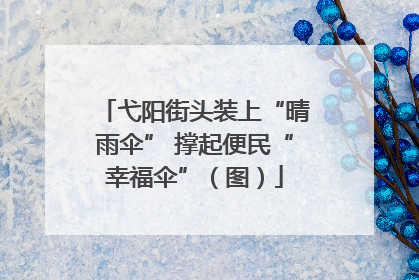 弋阳街头装上“晴雨伞” 撑起便民“幸福伞”（图）