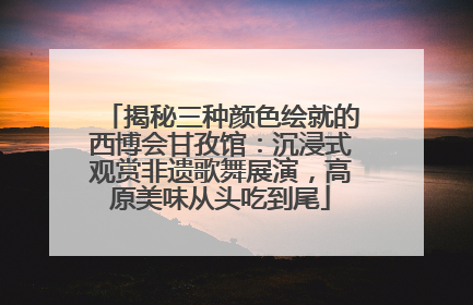 揭秘三种颜色绘就的西博会甘孜馆：沉浸式观赏非遗歌舞展演，高原美味从头吃到尾