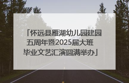 怀远县雁湖幼儿园建园五周年暨2025届大班毕业文艺汇演圆满举办