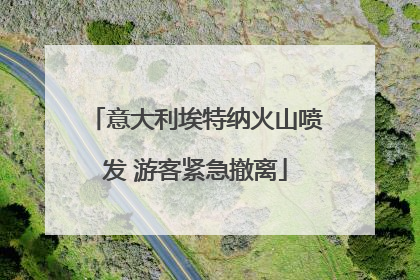 意大利埃特纳火山喷发 游客紧急撤离