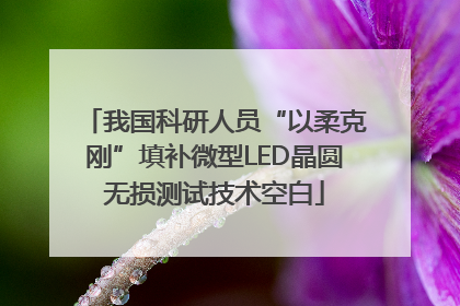 我国科研人员“以柔克刚”填补微型LED晶圆无损测试技术空白
