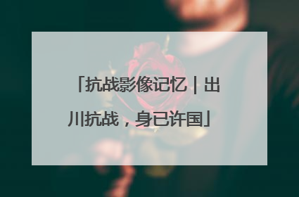 抗战影像记忆｜出川抗战，身已许国