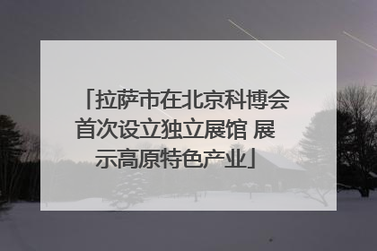 拉萨市在北京科博会首次设立独立展馆 展示高原特色产业