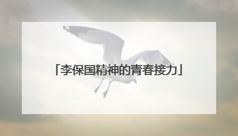 李保国精神的青春接力