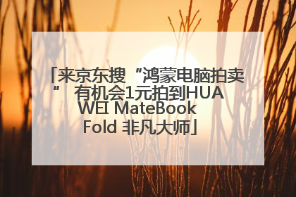 来京东搜“鸿蒙电脑拍卖” 有机会1元拍到HUAWEI MateBook Fold 非凡大师