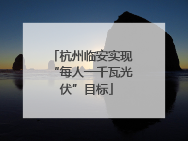 杭州临安实现“每人一千瓦光伏”目标