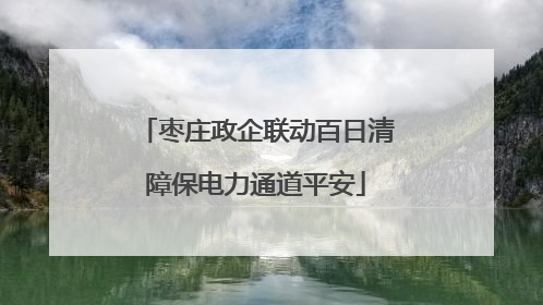 枣庄政企联动百日清障保电力通道平安